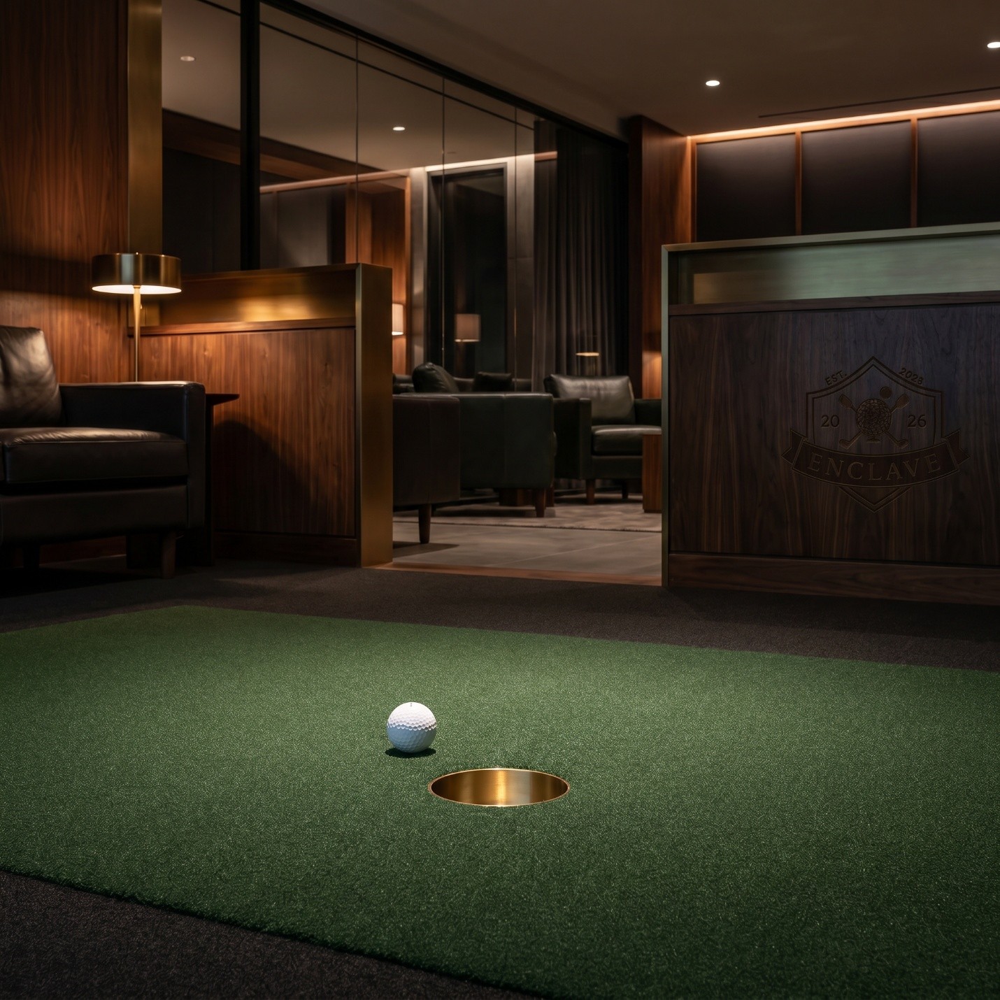 Putting green in the lounge